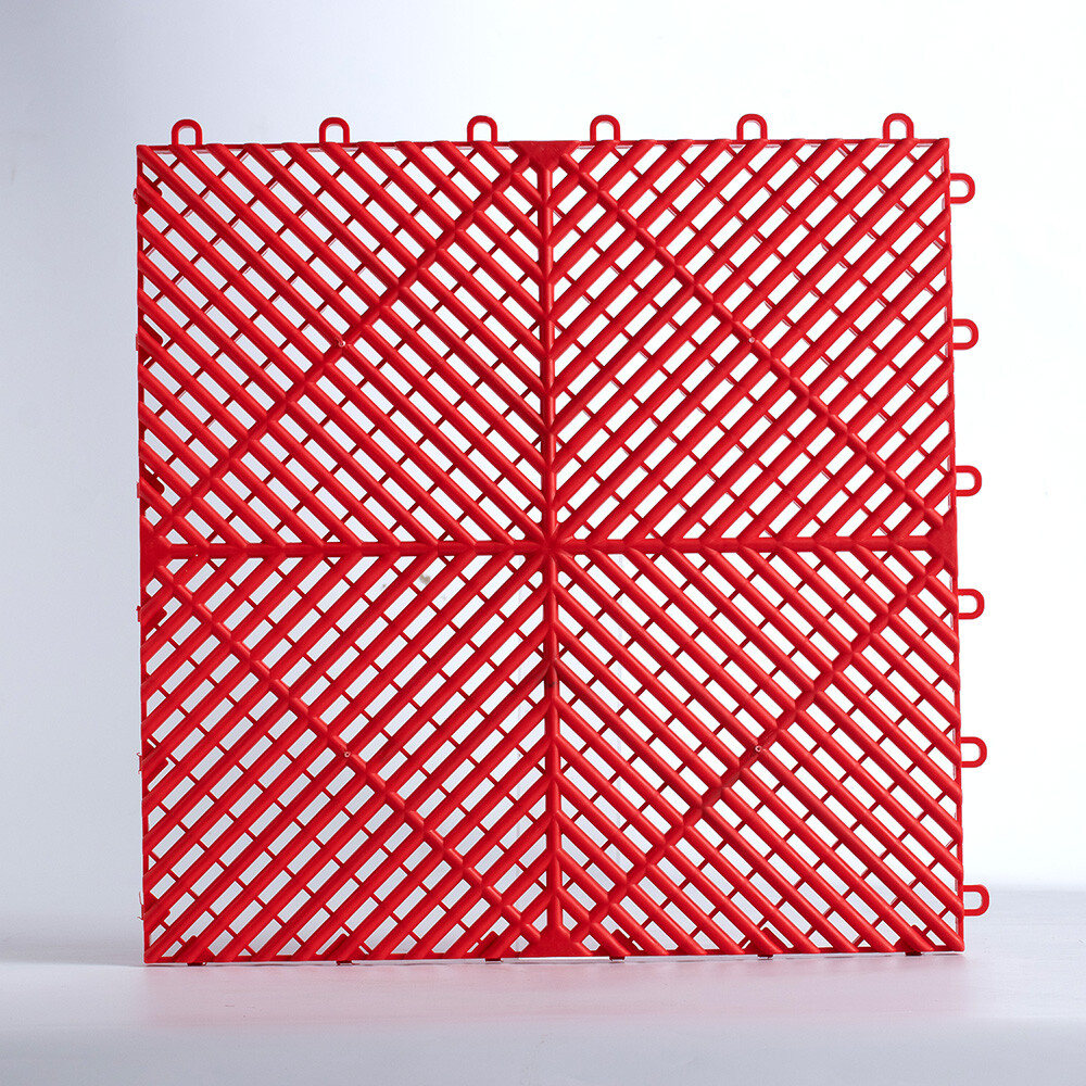 Interlocking Vented Nitro Garage Floor Tiles 16″x16″ | 30 Pack