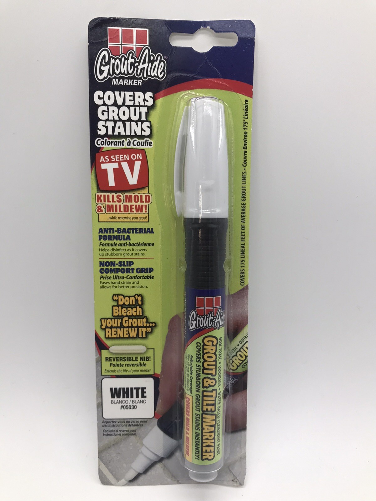 (4) GROUT AIDE COVERS GROUT STAINS KILLS MOLD MILDEW FLOOR COUNTER TOP WALL