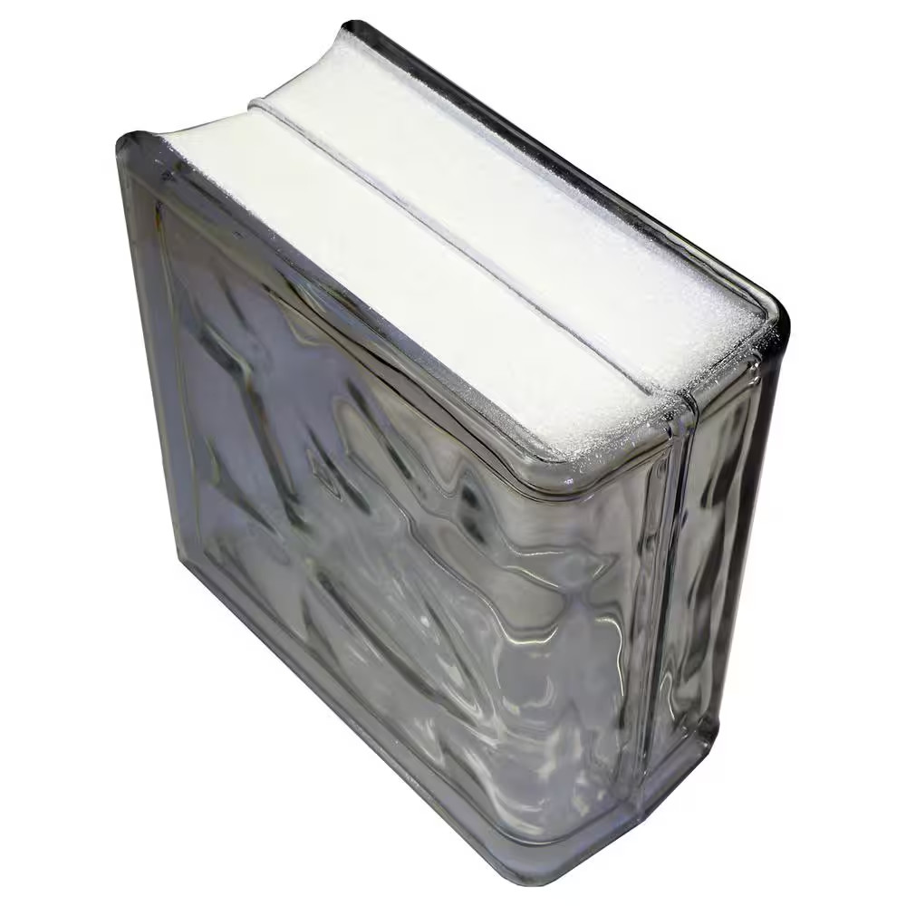 Nubio 4 In. Thick Series 8 In. X 8 In. X 4 In. End (4-Pack) Wave Pattern Glass B