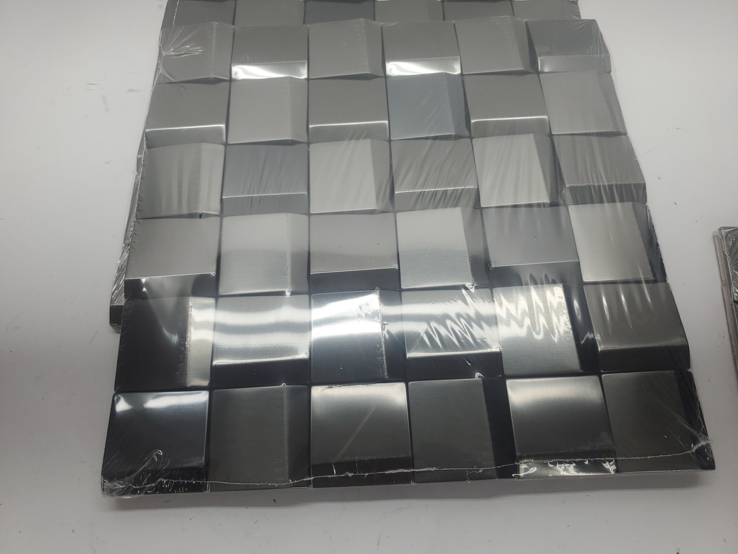 5 Sheets Wall Backsplash Tile, Metal 3D Wall Backsplash Mosaic Tile Sheets