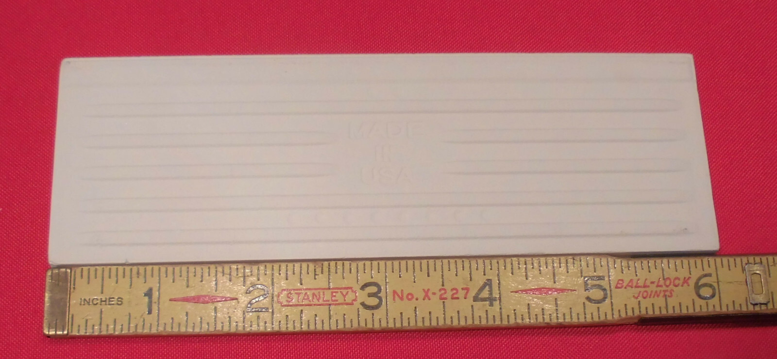 1 pc. Florida Tile Co. *Gloss New White #100* Bullnose Ceramic Tile, flat type
