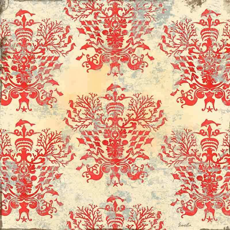 Damask Accent & Decor Tile Evelia Pattern Art OB-ES83mAT