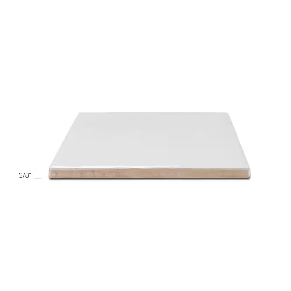 Cloe Subway Glossy White 5 In. X 5 In. Handmade-Look Ceramic Wall Tile (10.83 Sq