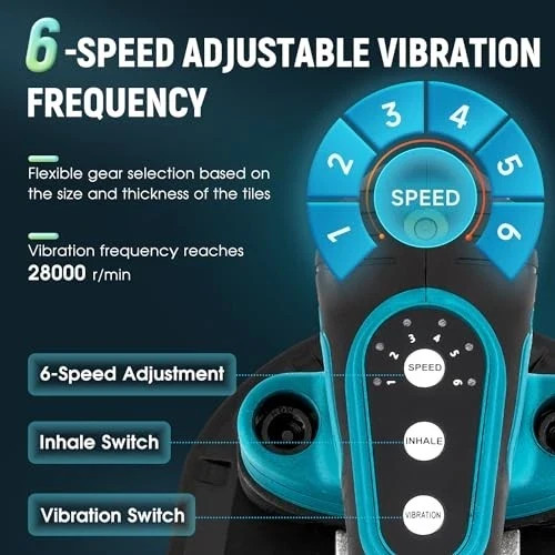 Tile Vibration Tool 283mm Suction Cup 882lbs/400kg, Handheld Tile Installation,.