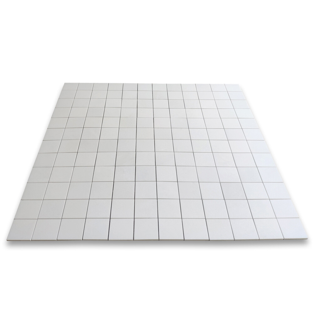 T27XH Thassos White Marble 3×3 Square Mosaic Tile Honed