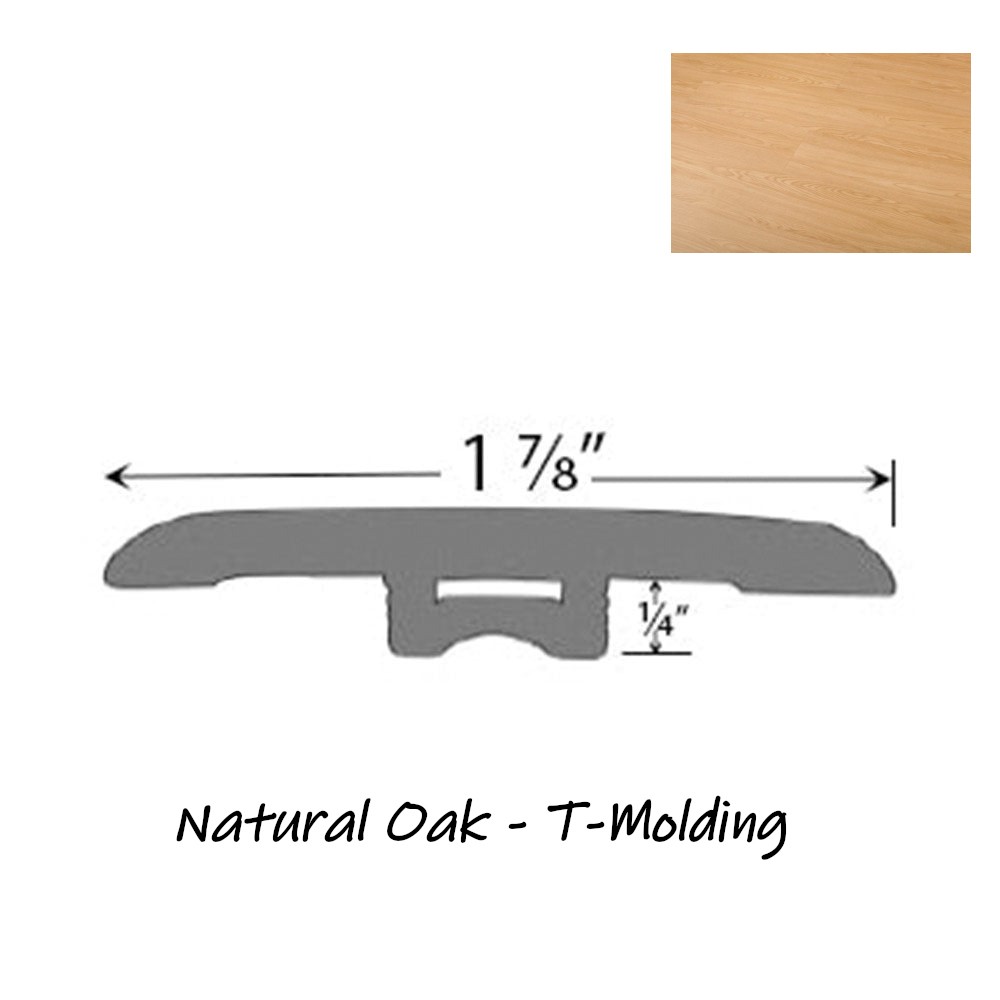 PRODURA Natural Oak 28mil Heavy Duty Click Lock Vinyl Luxury Plank 48x7in x 8mm