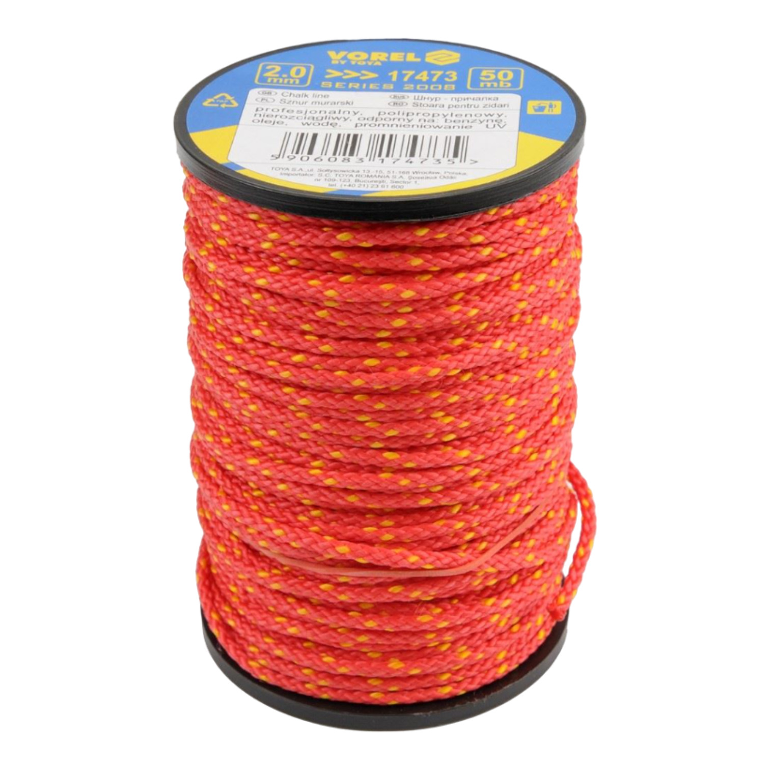 Vorel 164 0/12ft Wall Cord 0 3/32in Polypropylenschnur Pp Richt-Schnur Braided