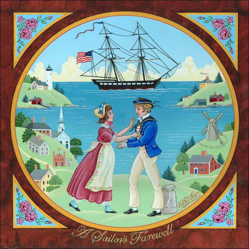 Nautical Accent & Decor Tile Ed Parker Art POV-EP004AT