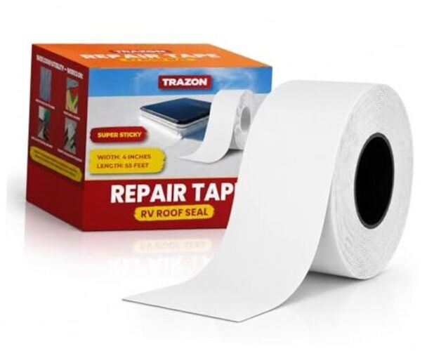 RV Roof Seal Tape 4 Inch x 55 Ft White – Professional Grade Butyl Sealant
