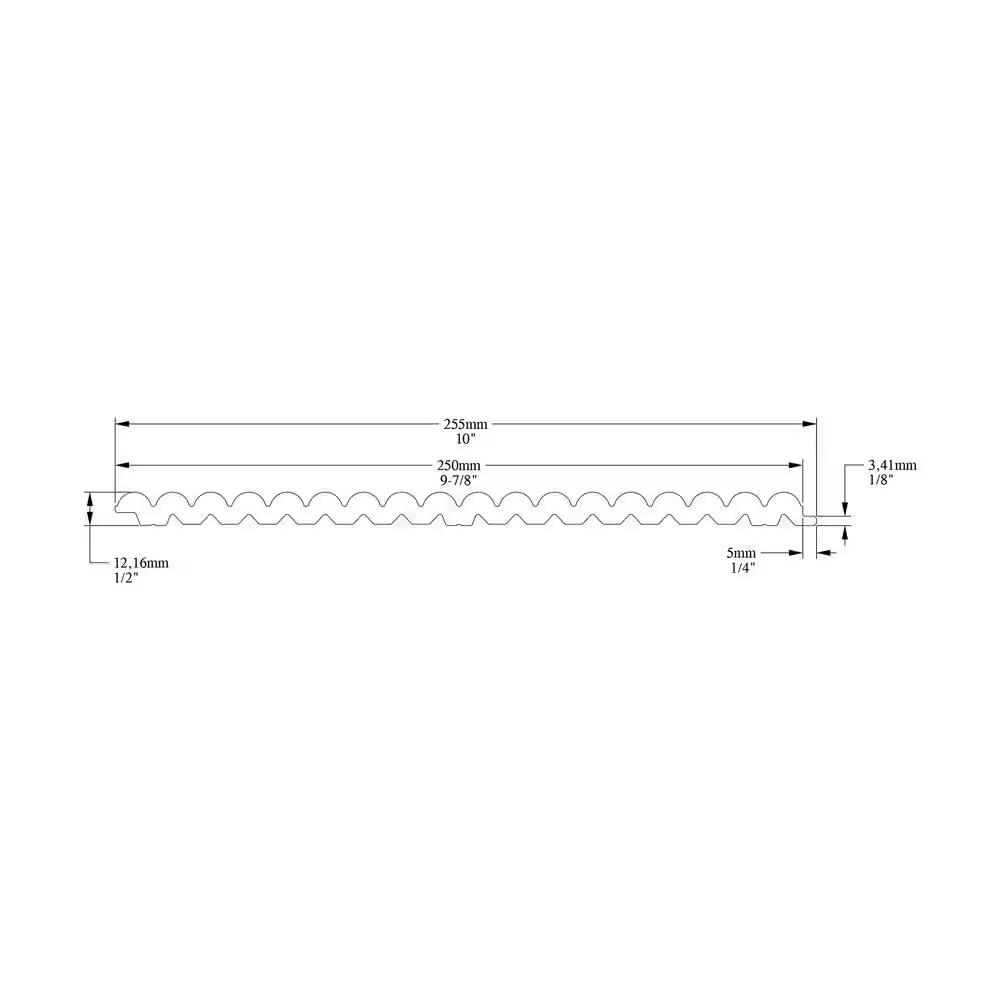 Reed 1/2 In. T X 7/8 Ft. X 7 Ft. White Primed Polyurethane Interlock 3D Decorati