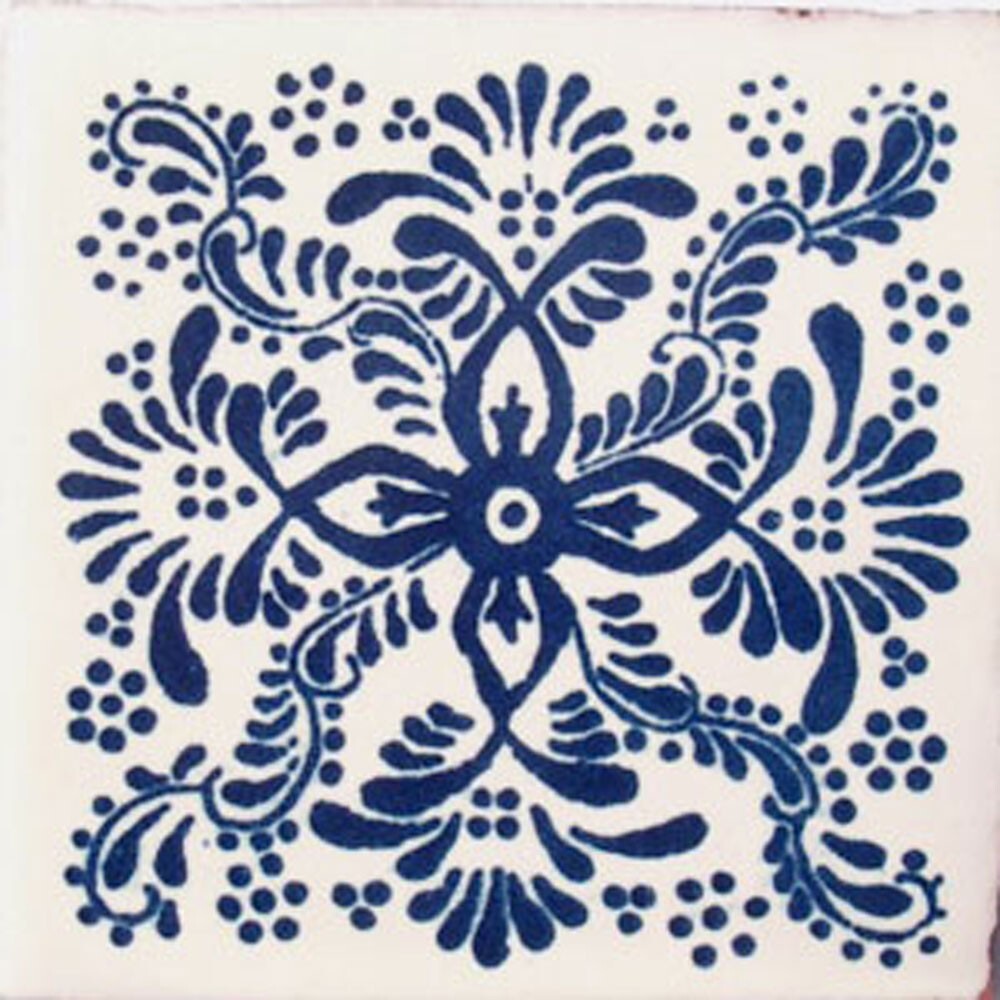 C#039) MEXICAN TILES CERAMIC HAND MADE SPANISH INFLUENCE TALAVERA MOSAIC ART