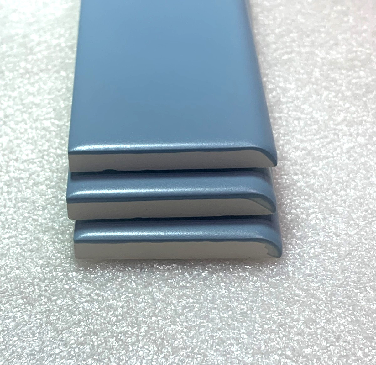 New Vtg Florida Ceramic Vermont Blue #566 Potters Surface Bullnose 2 ” x 6 “