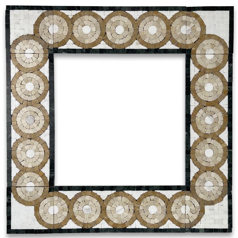 B0084P Marble Mosaic Border Accent Listello Tile Aura Gold 4×11 Polished