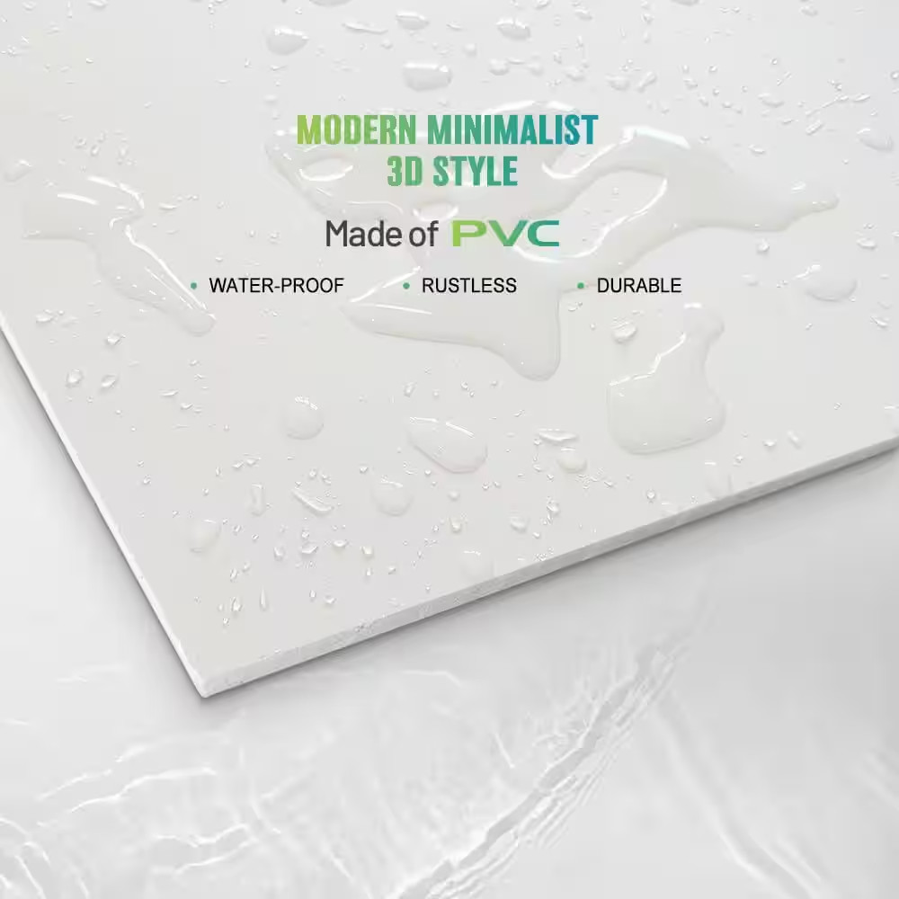 White 2 Ft. X 2 Ft. Decorative Smooth Ceiling Tile 48 (Sq. Ft. / Case) 12-Tiles