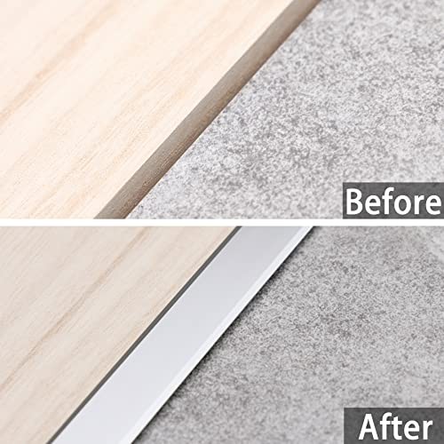 Pcs Aluminum T Molding Trim & Floor Transition 2.9ft x 0.8in 3 Matte Silver