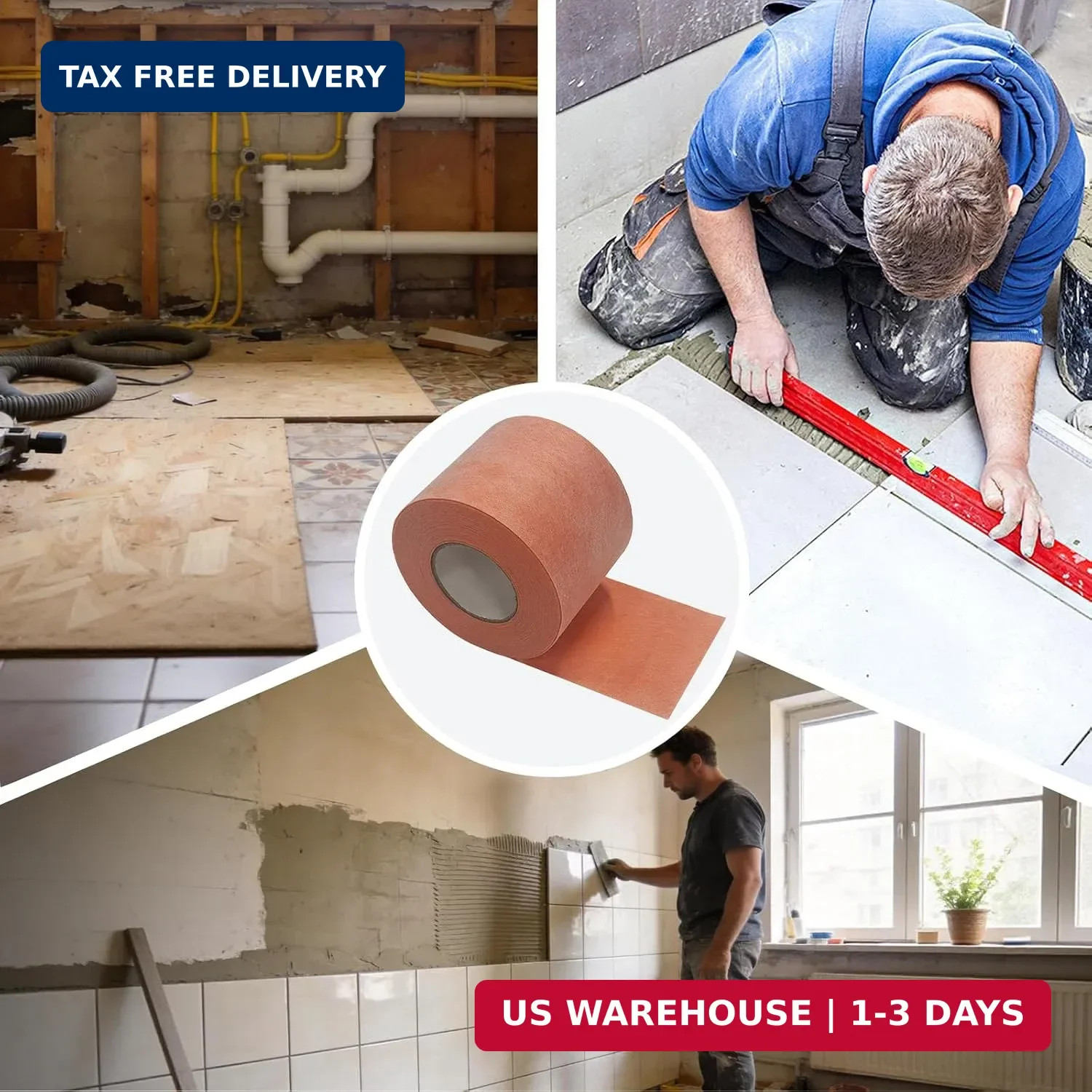 2 Roll Waterproofing Membrane, 5Inch X 98.4Ft 20Mils Thick Waterproof Membrane f