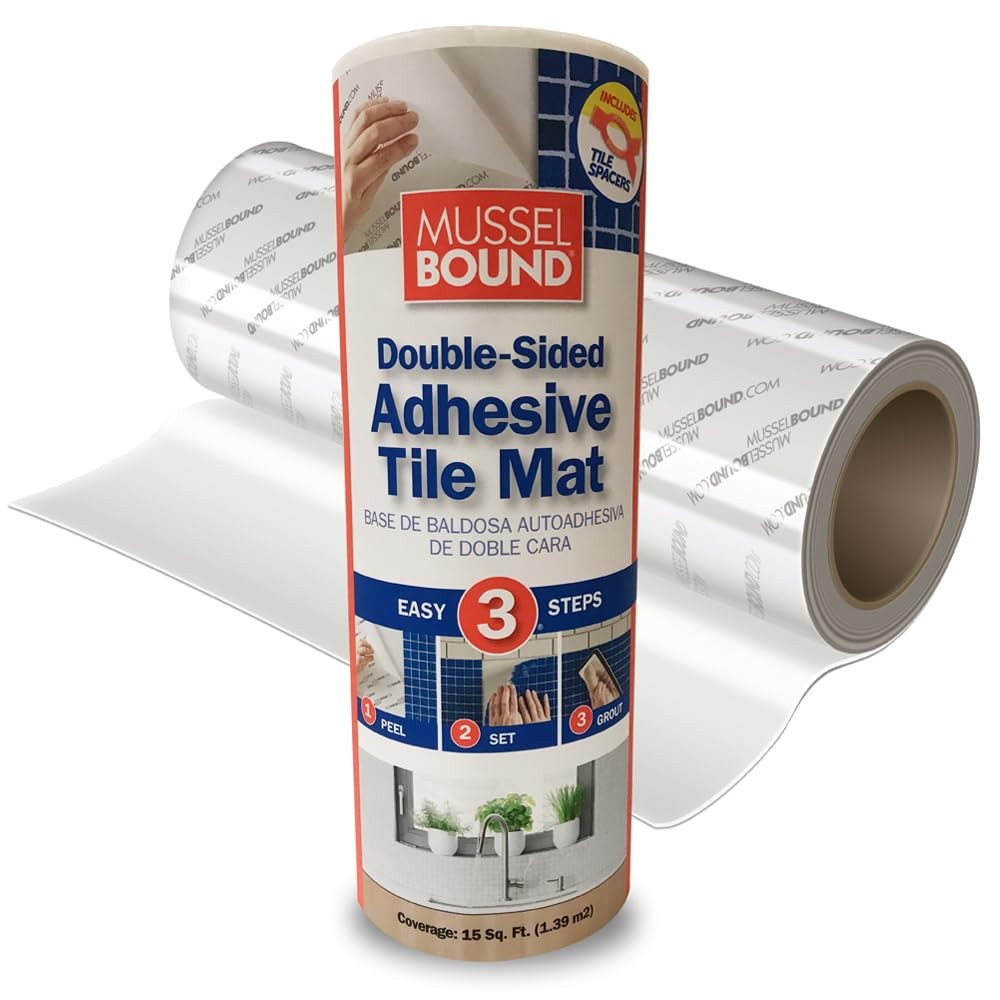 MusselBound® Adhesive Tile Mat with Spacers – a Strong Double-Sided Adhesive tha