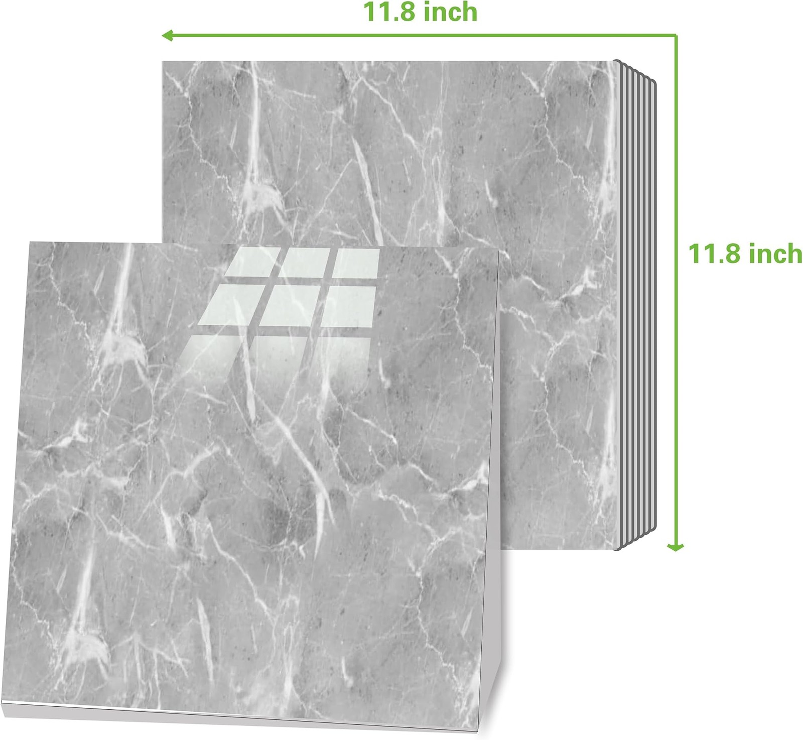 10-Sheet Peel and Stick Backsplash Marble Look 12″X12″ Self Adhesive Wall Til…