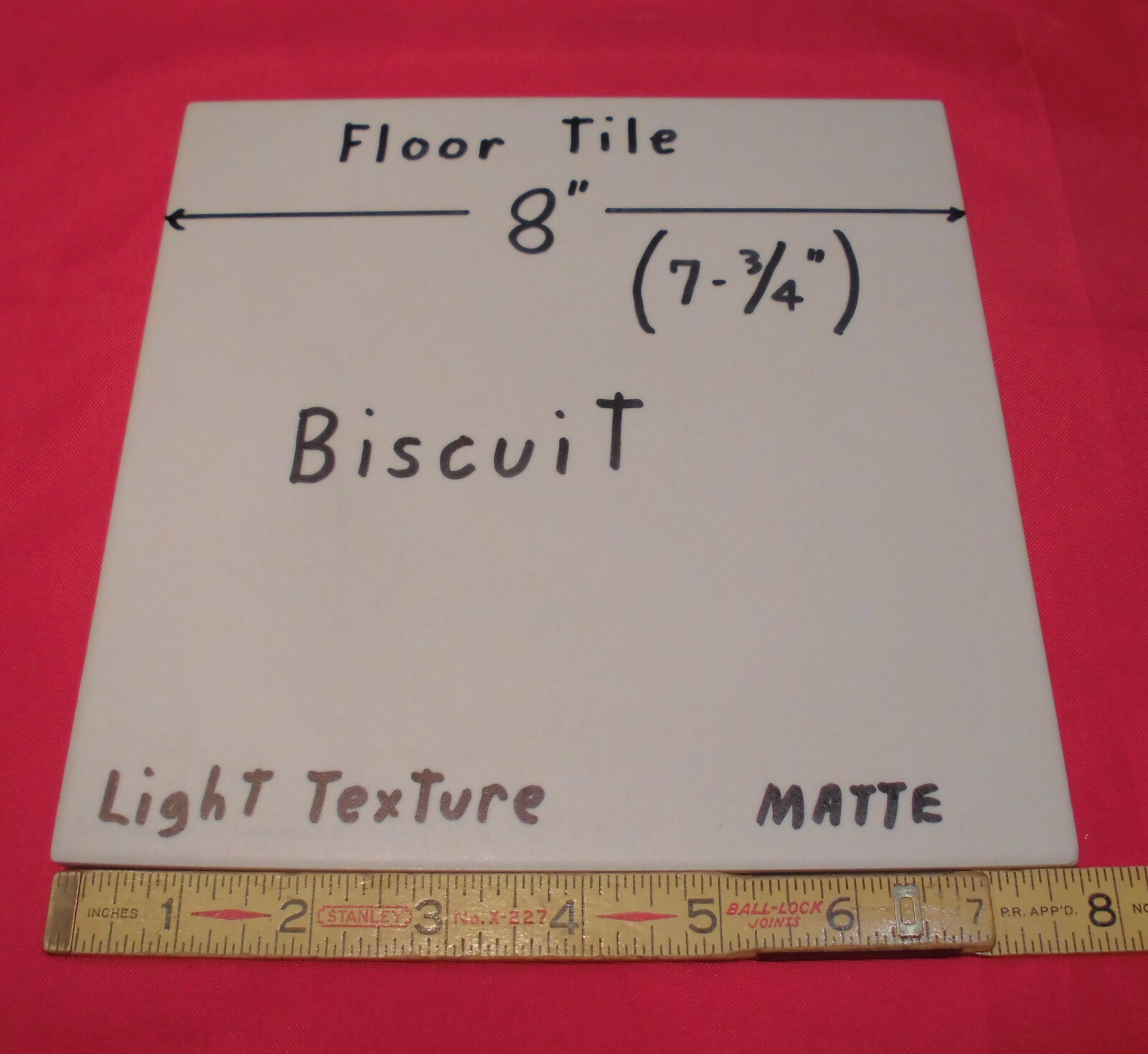 1 pc. *Biscuit Color* Porcelain-Ceramic Floor Tile: American Olean 8″ X 8″ NEW