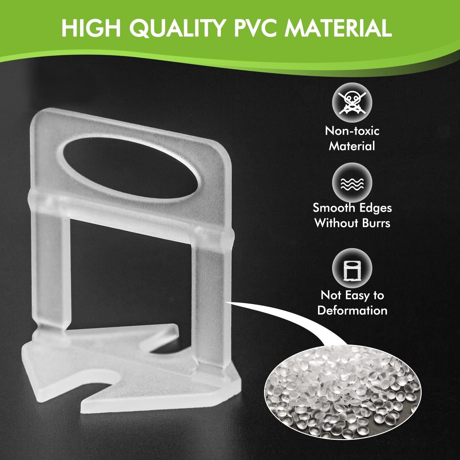 200pcs 1/16″ Tile Leveler Spacers Clip for Wall/Floor Ceramic Tile,Stone DIY PRO
