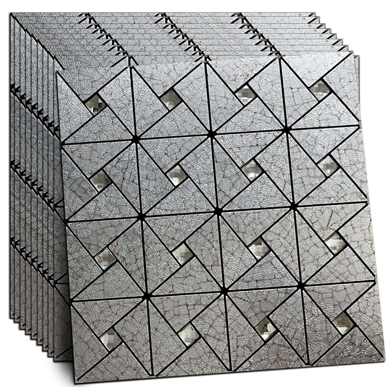 10-Sheet Peel and Stick Backsplash Tile – Self-Adhesive Metal Mosaic for Kitchen