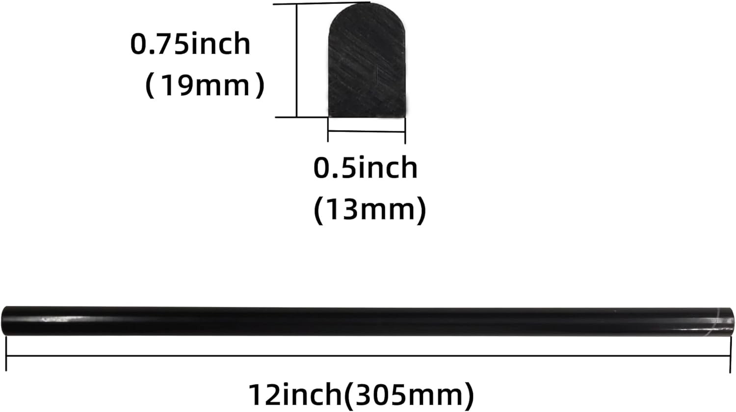 Black Marble Pencil Tile Edge Trim – 15 Pack for Backsplash & Showers