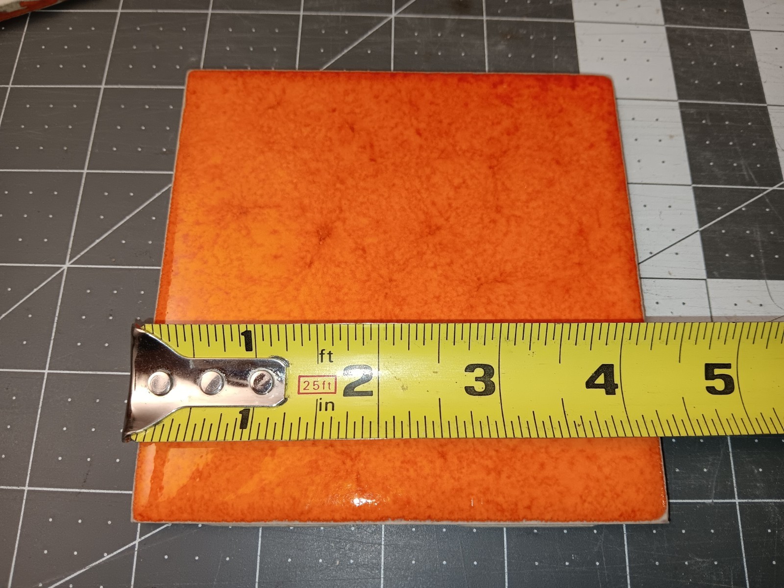 Lot of 12 pcs. IMPERIAL ORANGE VTG Ceramic Tile MCM FORUM 1960’s NEW OLD STOCK