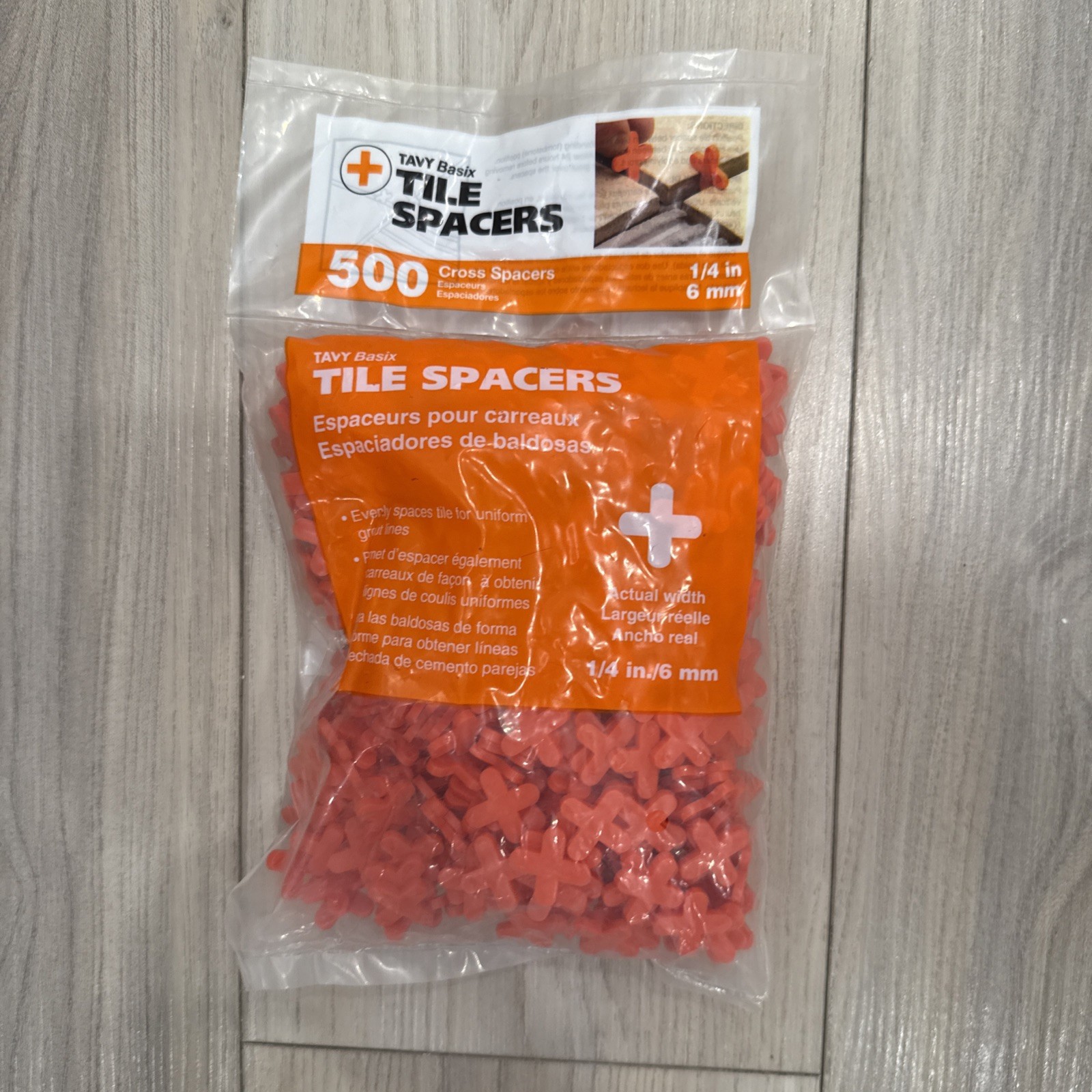 TAVY Basix 1/4-in (6mm) X-Shaped Tile Spacers 500-Pack