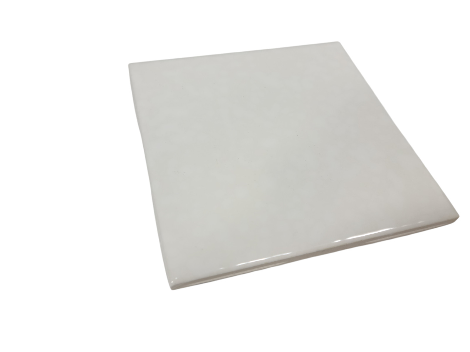 Snow White Ceramic Florida Tile 4 3/8 in FT Rippled Subway Square Potters Touch