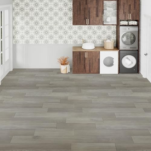 Vinyl Flooring Roll 32 Sq.Ft | 3’4″W X 9’10″L, PVC Leather-Like Linoleum Floor C