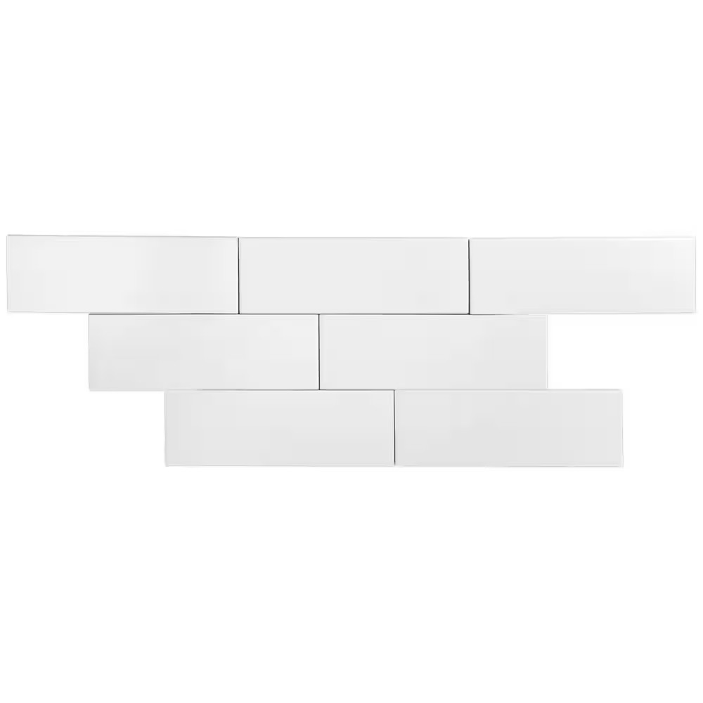 Barnet White 3 In. X 9 In. X 10Mm Matte Ceramic Subway Wall Tile (30 Pieces / 5.