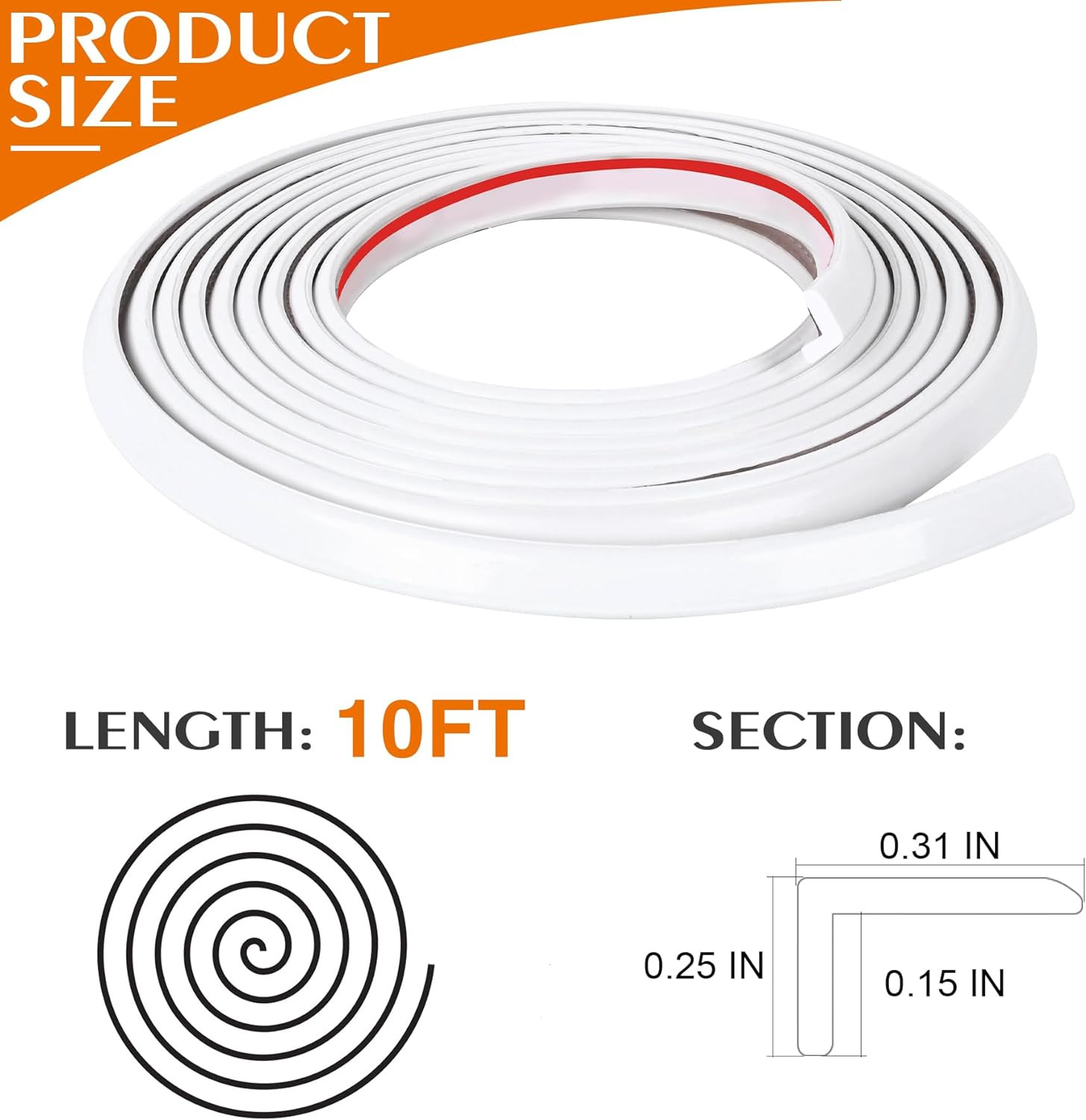 Peel and Stick Tile Edge Trim 10Ft L-Shape Tile outside Corner Molding Vinyl Tri