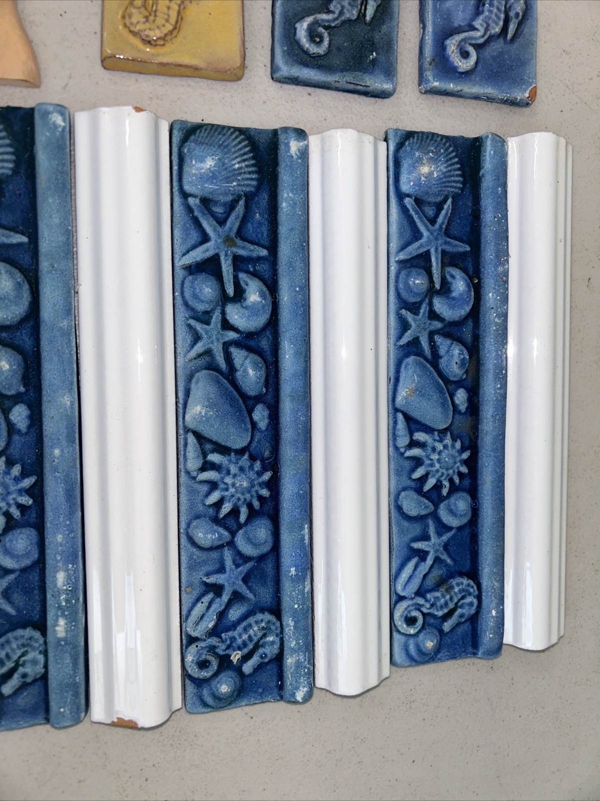Ceramic Kitchen Wall Tile Sea Shell Mosaic kitchen Art Handcrafted