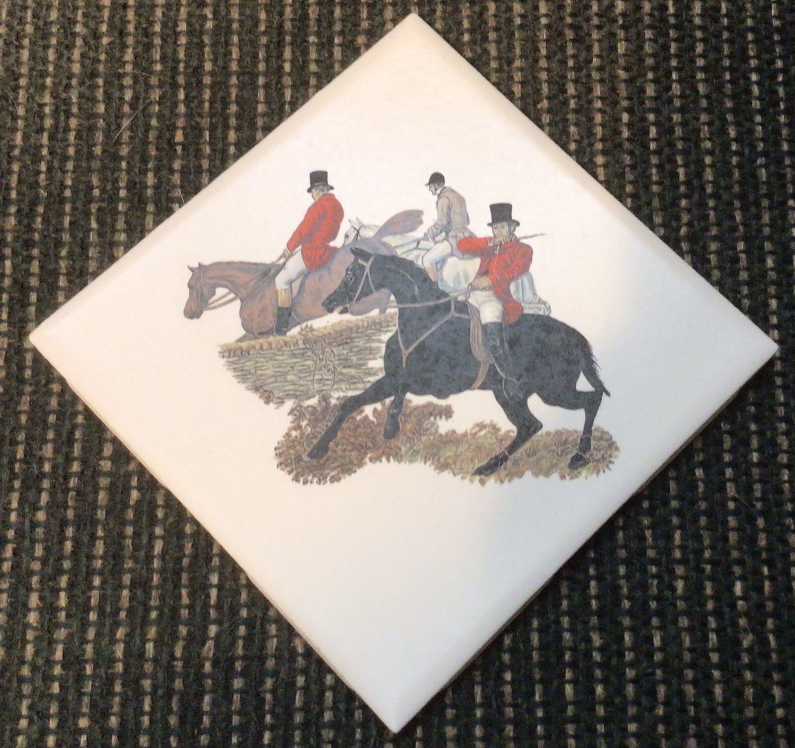 Fox Hunt Hunting Ceramic Tile or Hot Plate #12