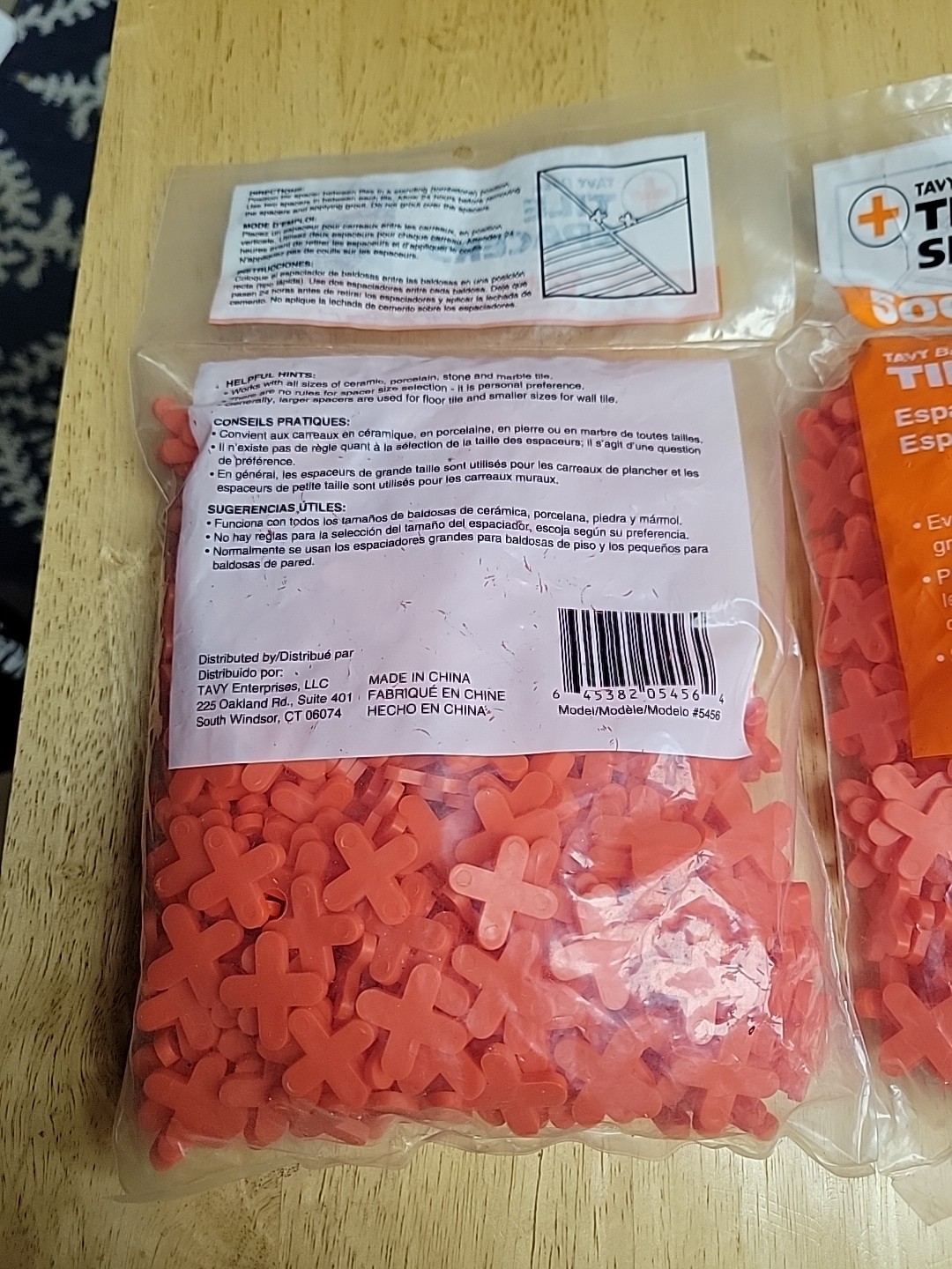 2 Pack NEW Tavy Basix Tile Spacers 1/4″ 6mm 500 Cross Pcs Plastic Tiling Install
