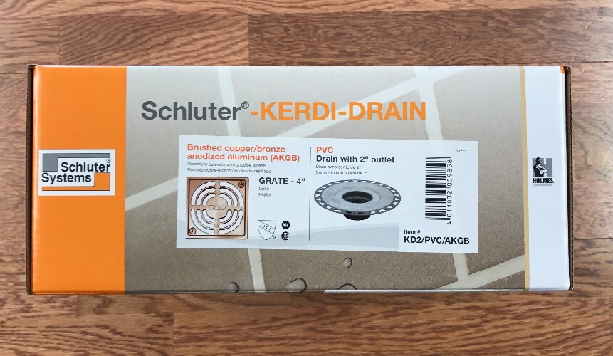 Schluter Kerdi Shower Drain Kit Brushed Copper/Bronze PVC