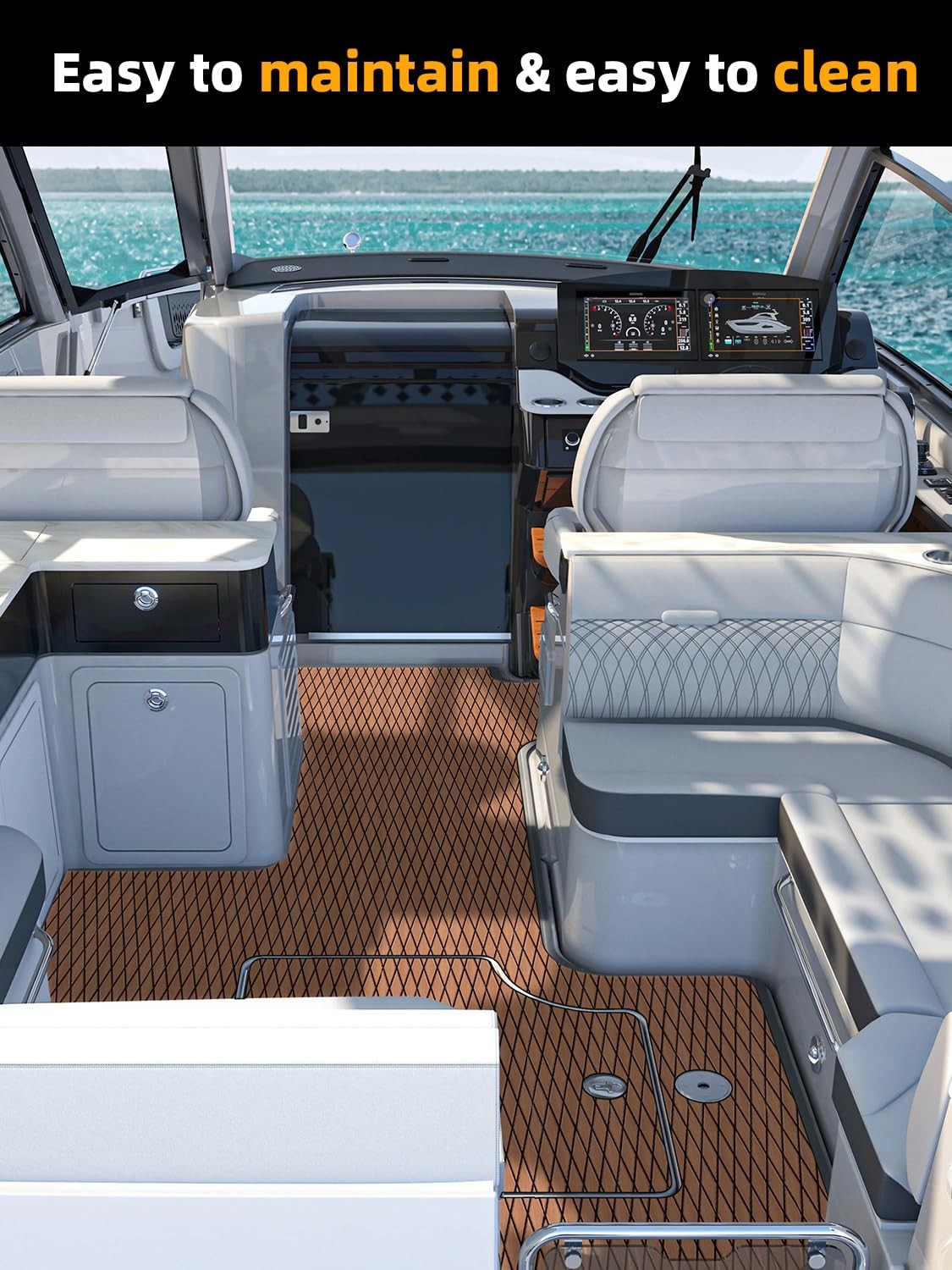 Boat Flooring EVA Foam Marine Mat Non Slip Self Adhesive Flooring