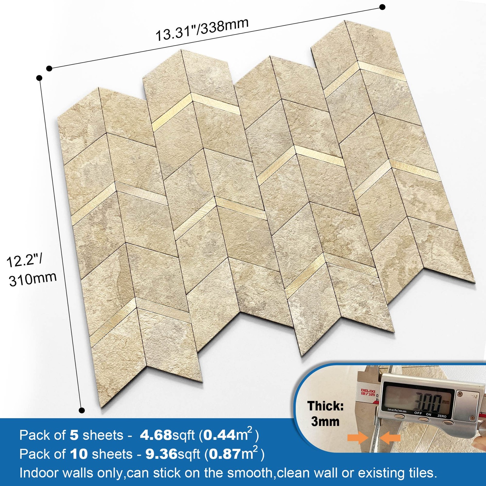 MOFIT Peel and Stick Backsplash for Kitchen,3D Wall Panel Peel and Stick Tile…