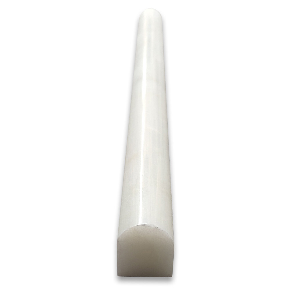 G18P Calacatta Gold Calcutta Marble 3/4×12 Pencil Liner Trim Molding Polish
