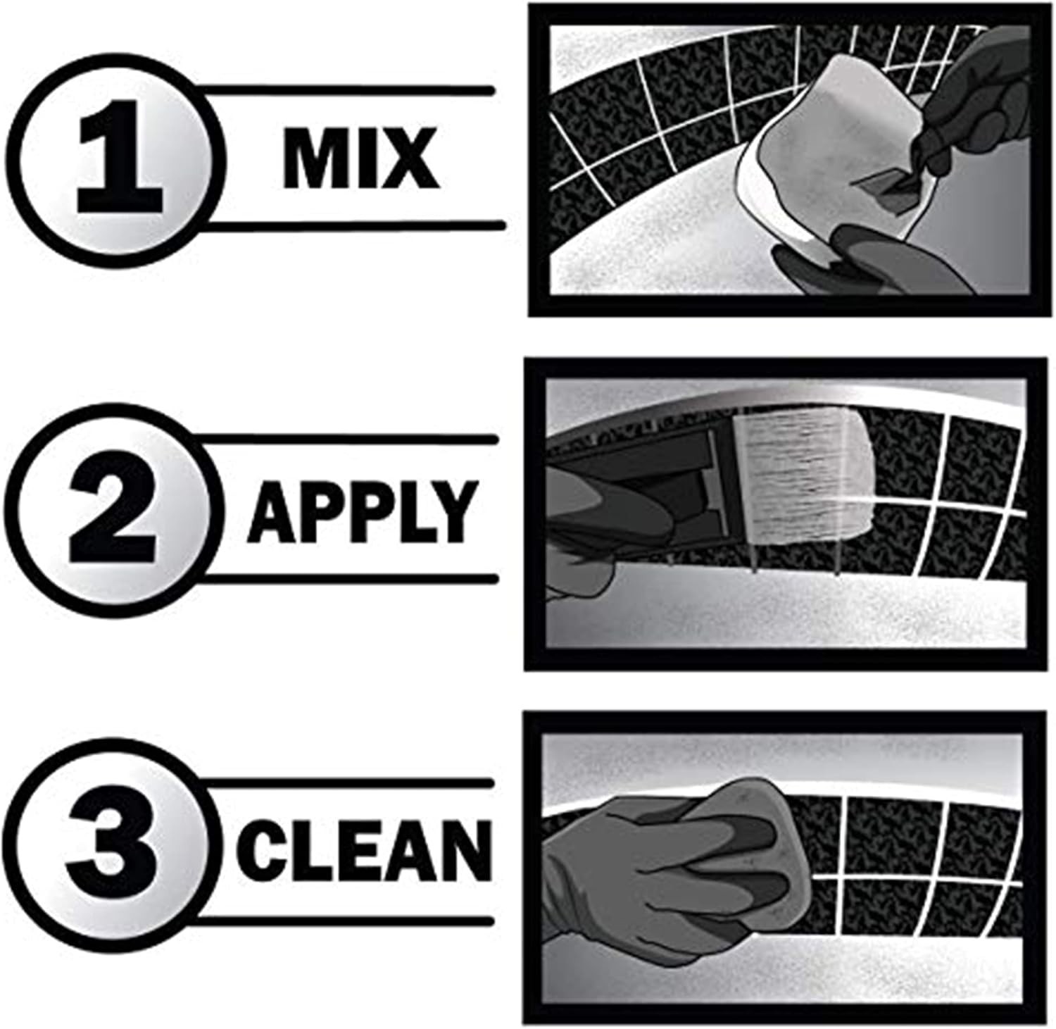 White Pool Tile Grout Repair Kit, 3-Pound, White