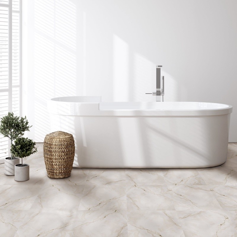 Vinyl Peel & Stick Floor Tiles Easy Installation Water Resistant DIY Home Decor