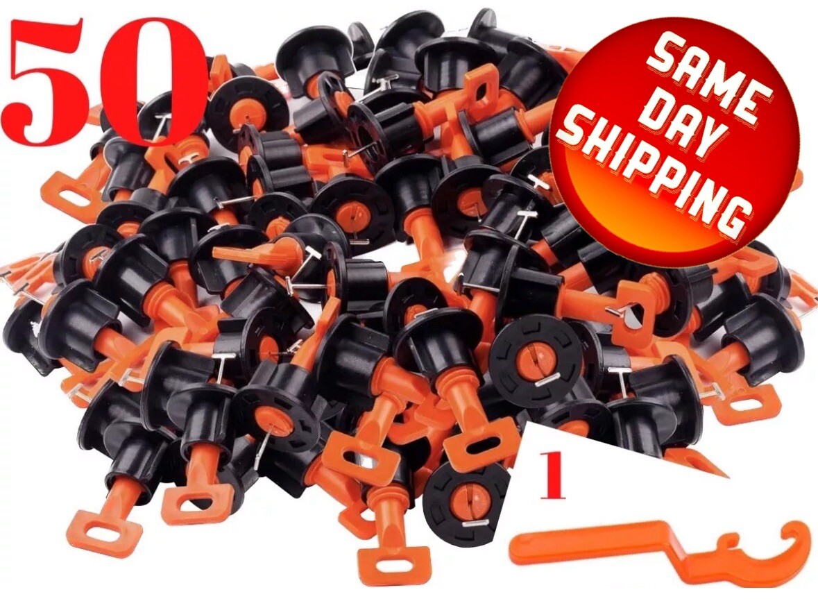TILE T LEVELING SYSTEM KIT WITH 50PCS TILES T LEVELERS & 1 SPECIAL WRENCHES