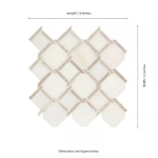 MSI Marbella Lynx Marble Mosaic Tile Sheet 12×12 Polished Floor Wall Backsplash