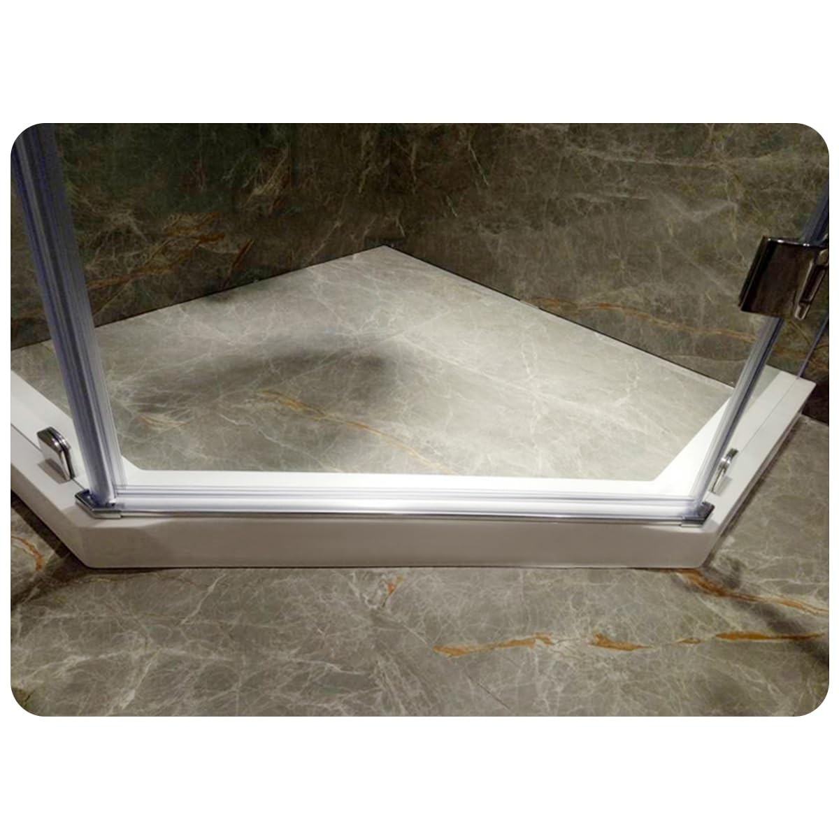 Cozylkx Frameless Glass Shower Door Sweep for 3/8″ Glass, 3/8 Inch, Clear
