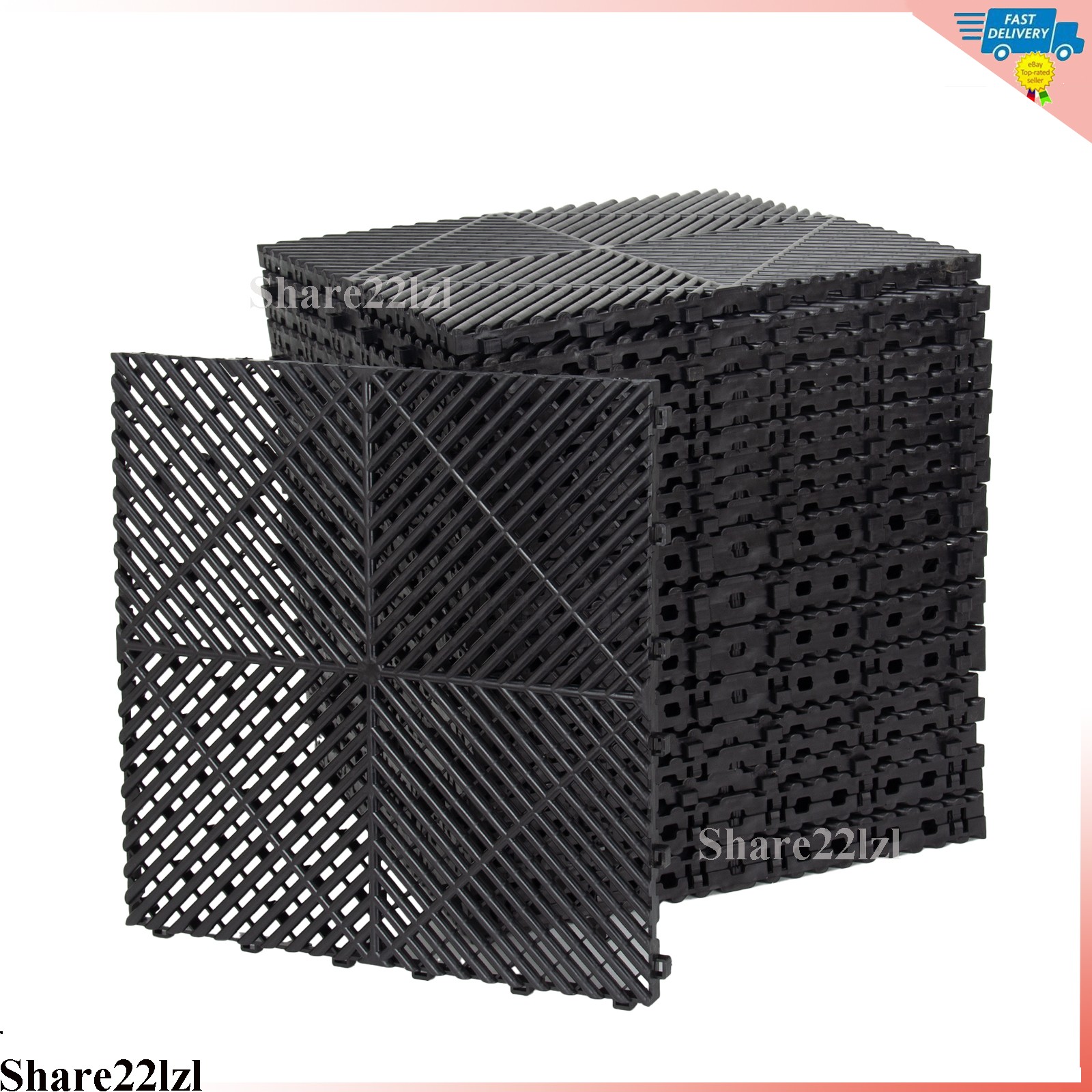 Garage Floor Tiles Interlocking Flooring Tiles 15.75×15.75”/ 40 x 40 cm 25Packs