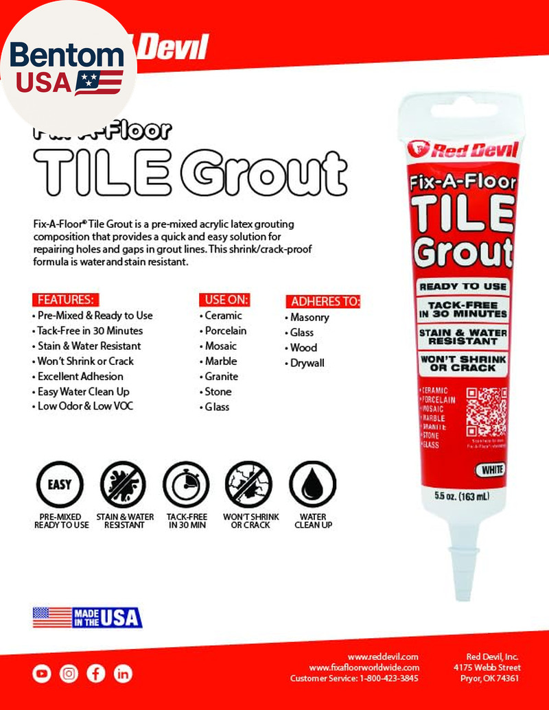 Tile Grout – Gray – 5.5Oz. Squeeze Tube