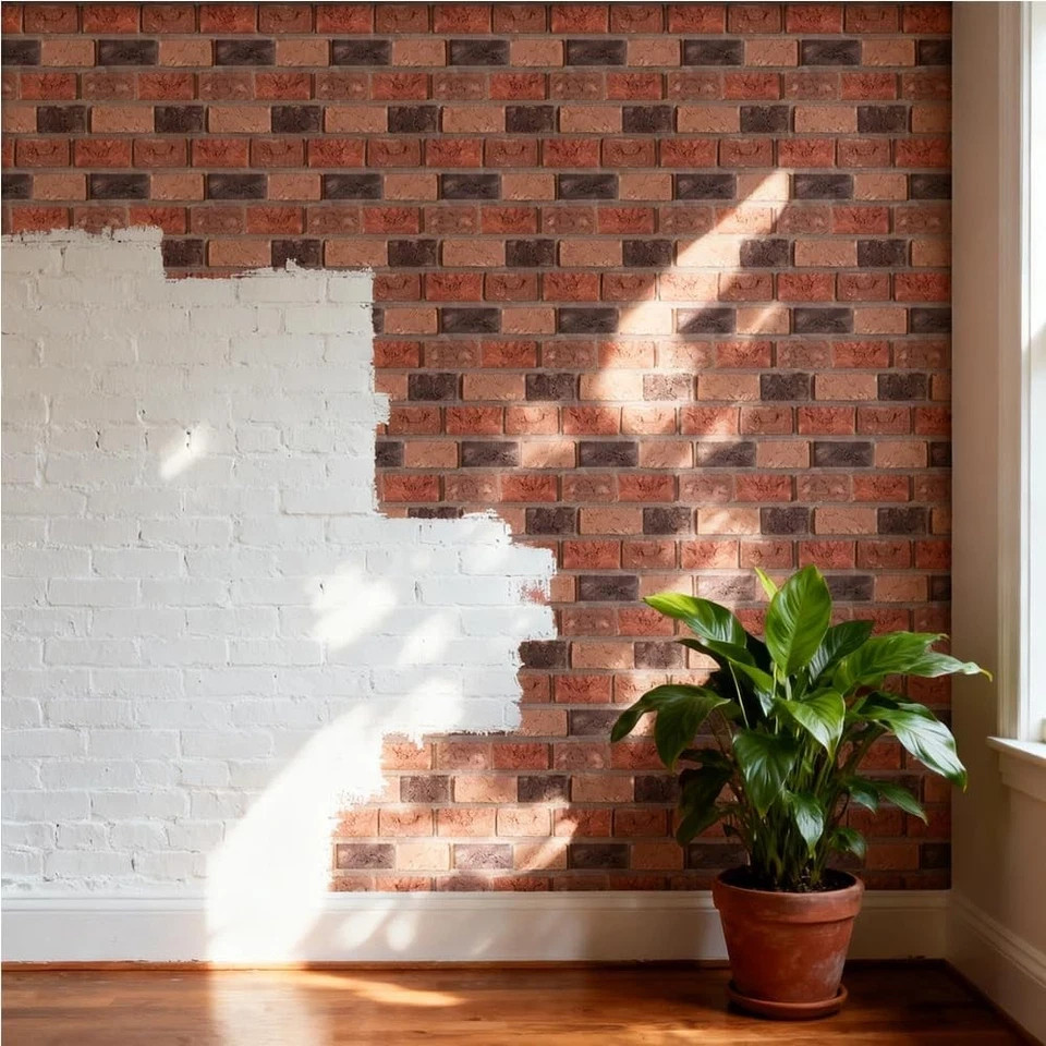10 Pack 11.8″x11.8″ 3D Brick Wall Panels Peel and Stick Foam Adhesive Wallpaper
