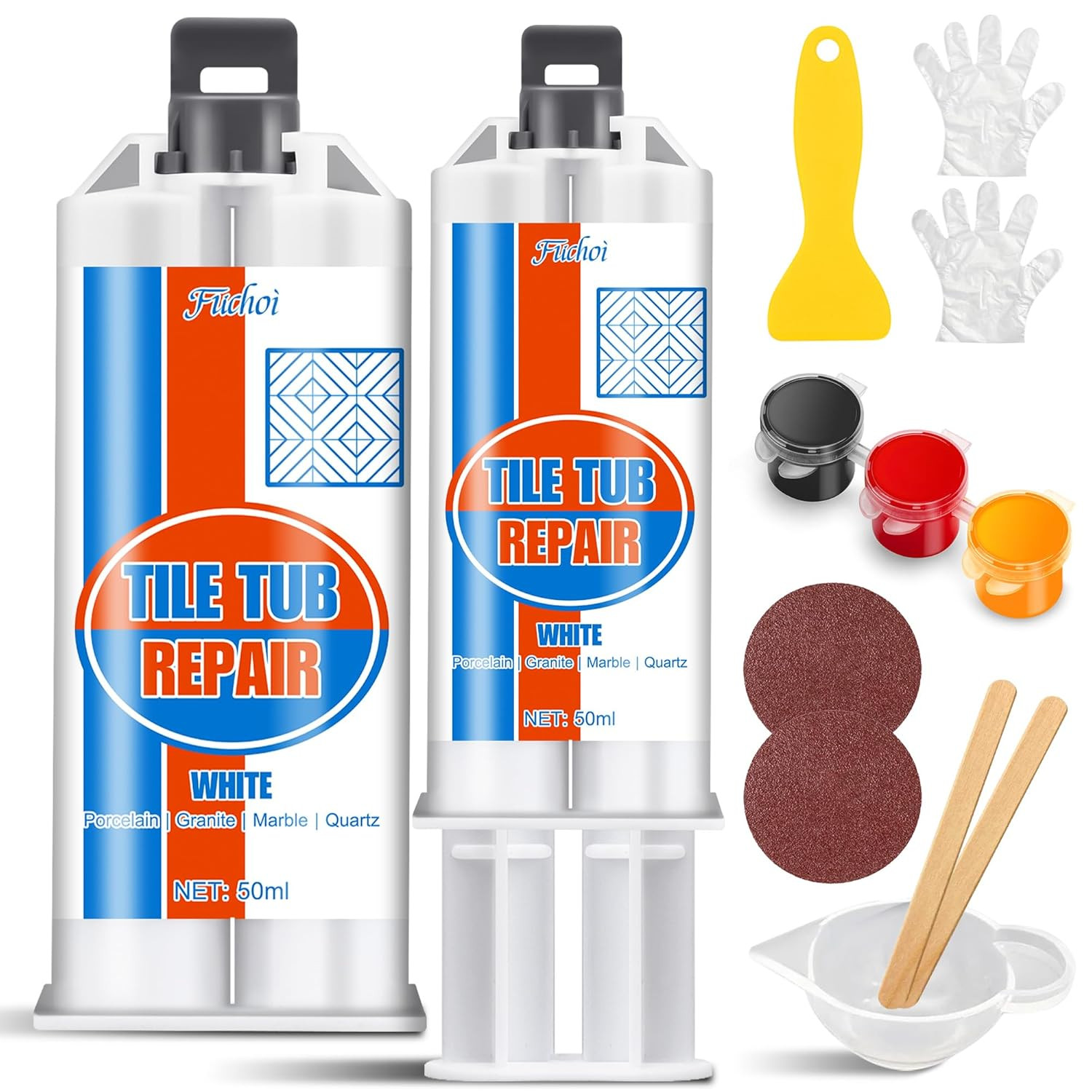 Tile Repair Kit, Ceramic Tile Chip Repair Kit, Porcelain Repair Kit for Ceram…
