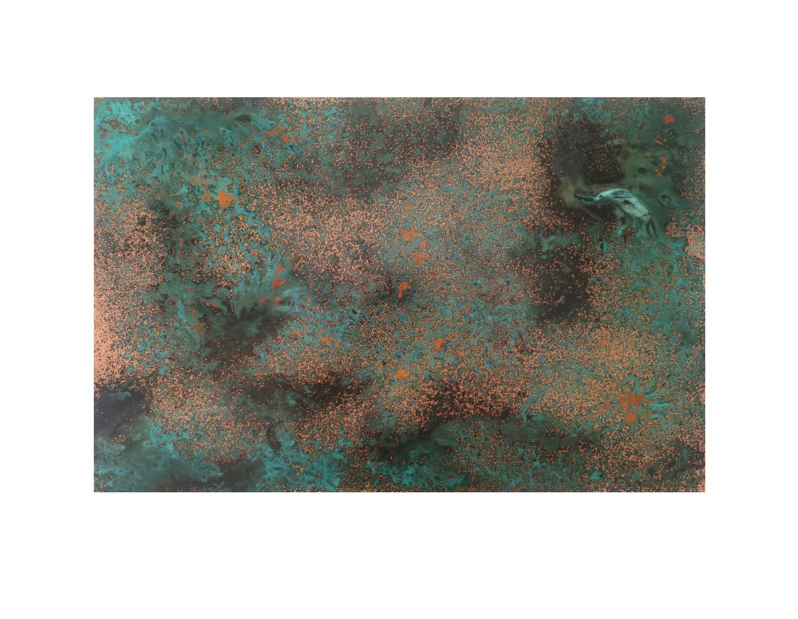 Handmade Backsplash – Metal Wall Art – Modern Rustic Patina Decor – Kitchen Bar
