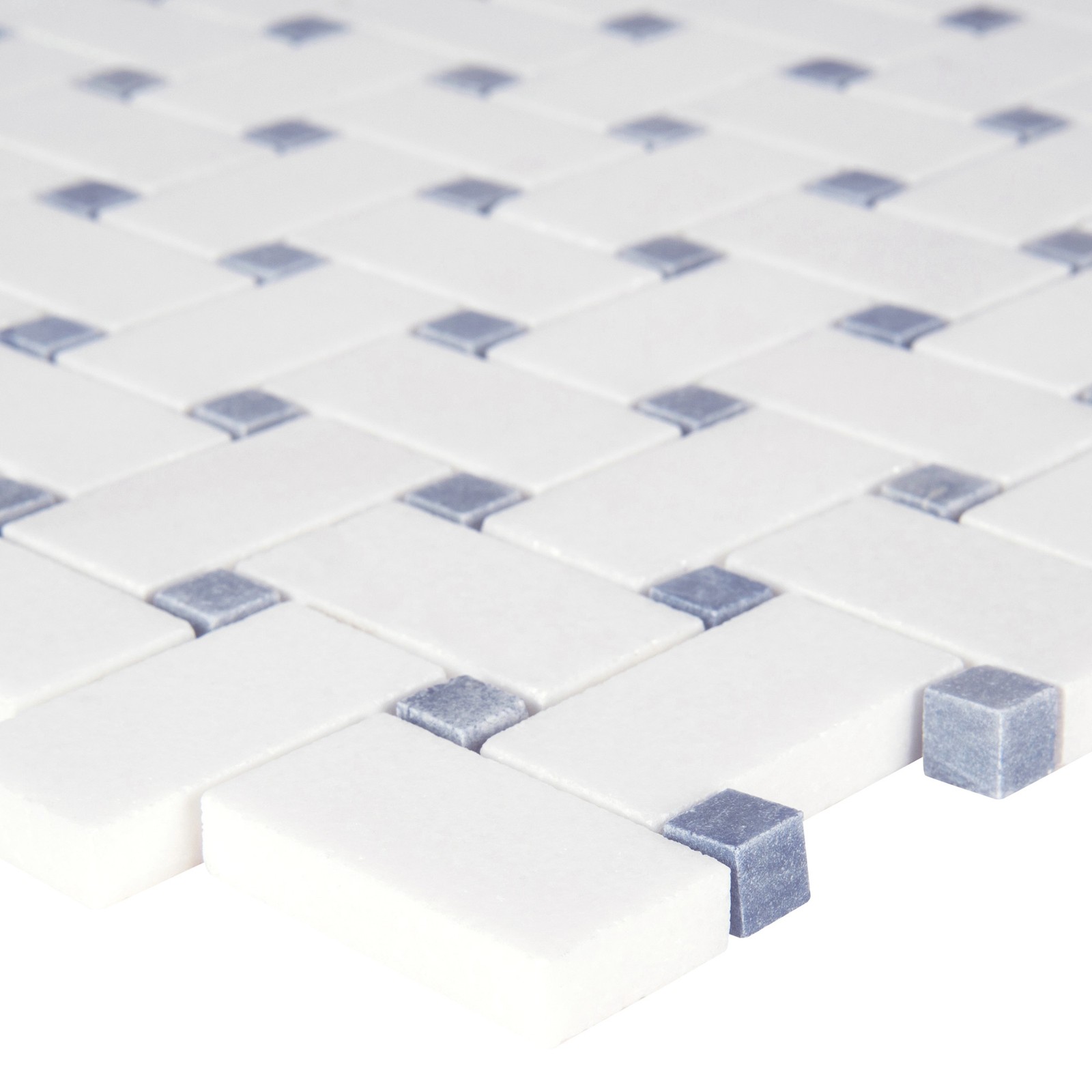 Ackland AKM-S-1X2WVP-CA 12″ x 12″ Marble Basketweave Wall Mosaic – Auralie